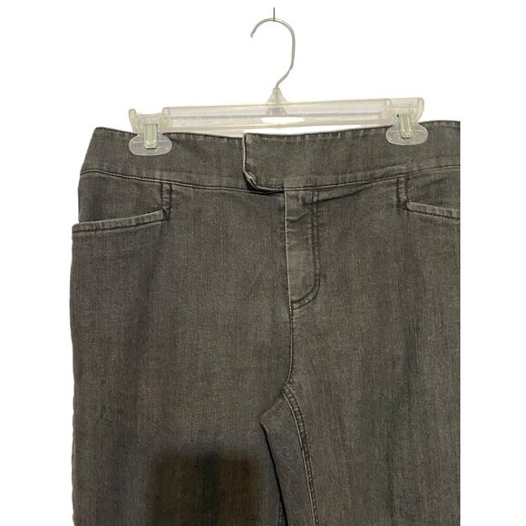 Chico’s Bootcut Denim Jeans Gray Slant Front Pockets Women’s Size 1 Regular - Picture 2 of 11